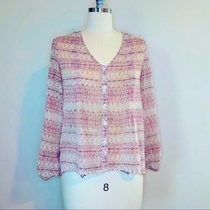 Anthropologie paperclip tailored long sleeve top